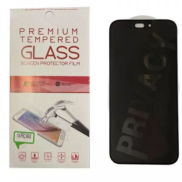 Film verre trempé effet privé iPhone 14 Pro Max