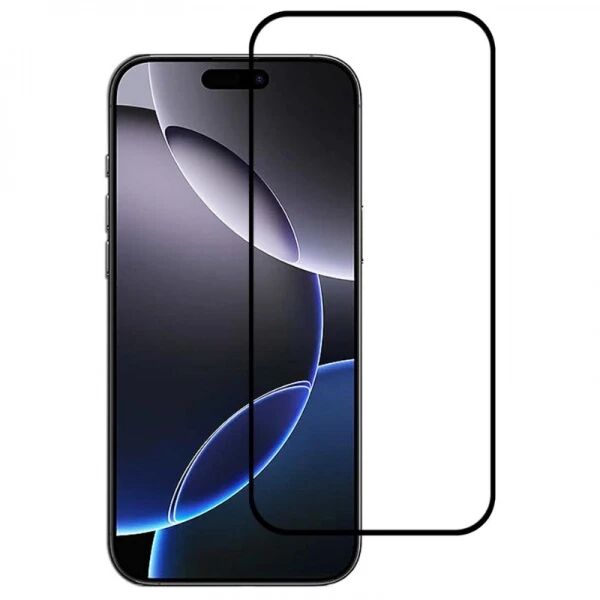 Film verre trempé avec cadre noir iPhone 16 Pro Max