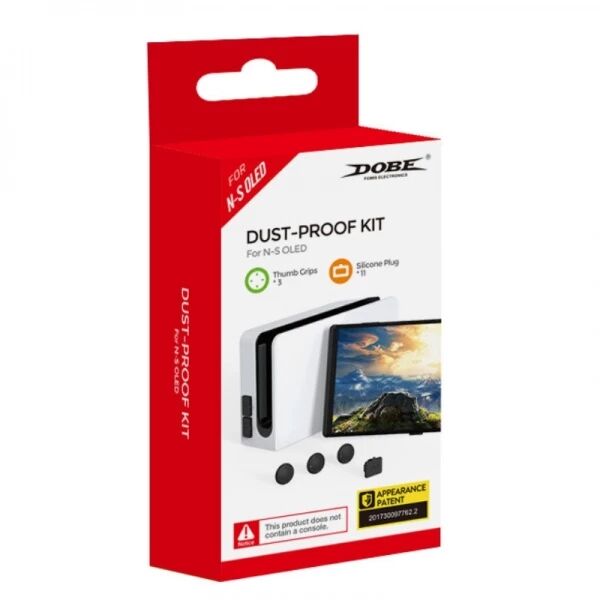 Kit anti-poussière & protections complètes pour Nintendo Switch DOBE TNS-2122 noir