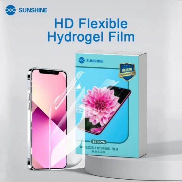 Lot de 20 films "hydrogel" PVC HD ultra-transparent et flexible SUNSHINE SS-057A pour smartphones, watch...