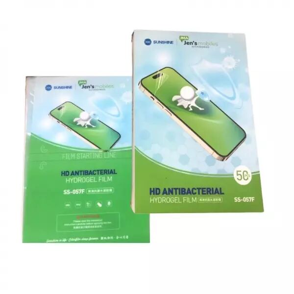 Lot de 50 films "hydrogel" anti-bactérien et anti-stress SUNSHINE SS-057F pour smartphones, watch...