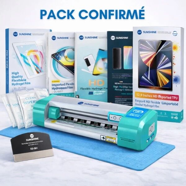 Pack "CONFIRME" Machine et films Hydrogel SUNSHINE SS-890C Pro Max 16 pouces