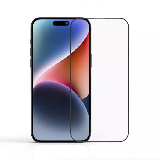 Film verre trempÃ© avec cadre noir iPhone 15 Pro Max