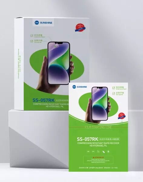 Lot de 50 films "hydrogel" anti-stress et auto-rÃ©gÃ©nÃ©rant transparent SUNSHINE SS-057RK HD pour smartphones