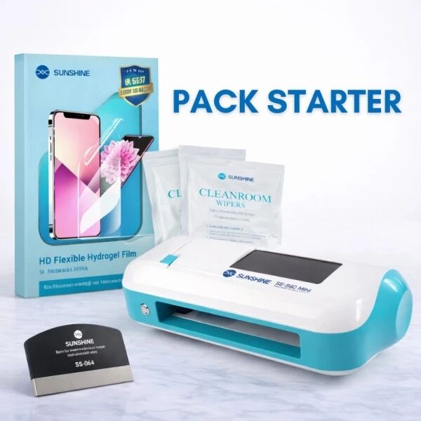 Pack "STARTER" Machine et films Hydrogel SUNSHINE SS-890C Mini 11 pouces