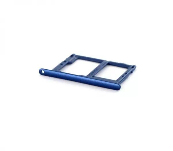 Tiroir sim et carte SD Samsung A605 Galaxy A6 Plus 2018 bleu